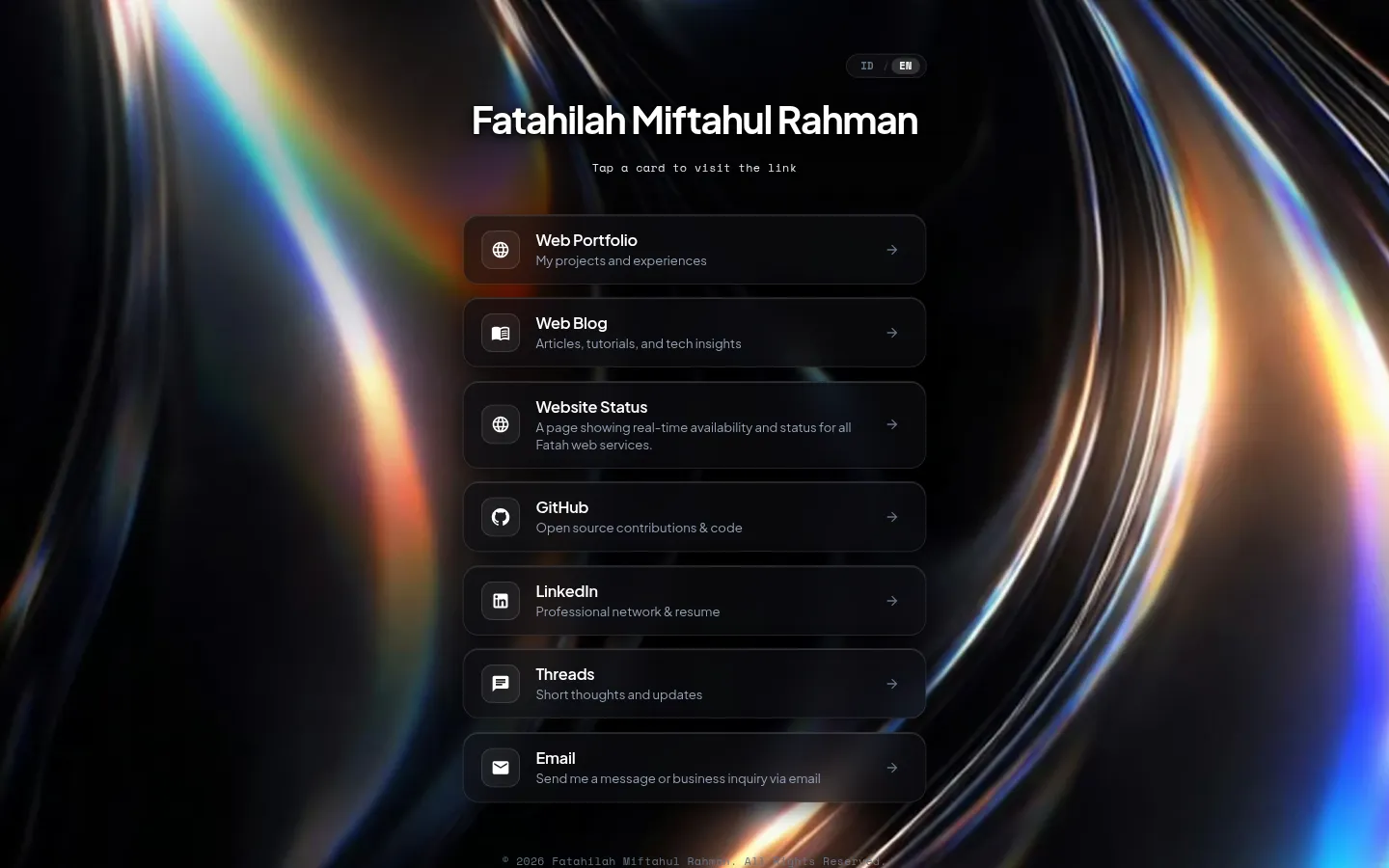 FATAH | Gateway Link Hub & Personal Portal